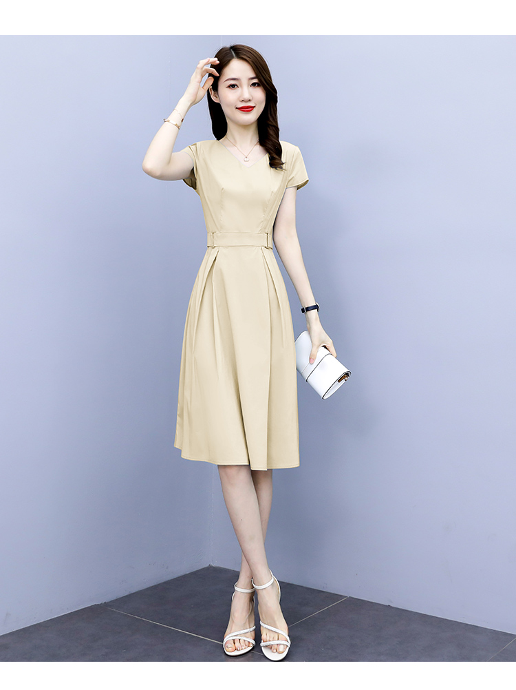 夏季夏天穿的女装矮小个子连衣裙子薄款新款减龄洋气气质显瘦中长裙子