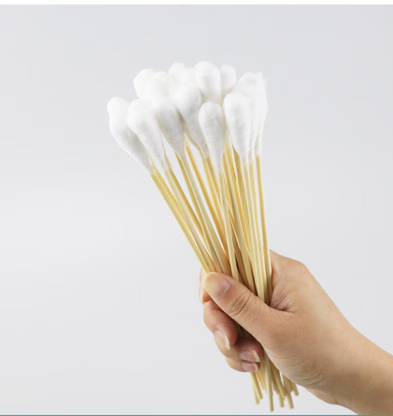 医用大棉签一次性产妇科专用大头棉棒长杆医药消毒大号fl 【5袋100支