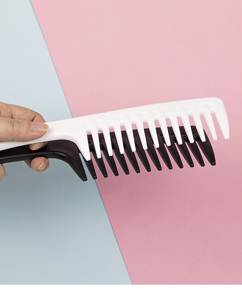 梳烫发宽齿梳子宽齿梳卷发梳大号大齿梳子款长发头梳防女家用塑料梳