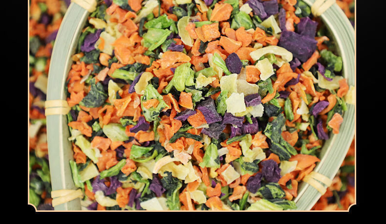 萝卜干高丽菜紫薯干煮粥配菜搭档厨房伴侣 6种混合蔬菜干5oo克【图片