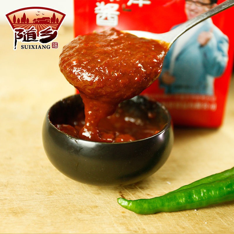 天津随乡蒜蓉辣酱105g10袋蒜蓉辣椒酱东北蒜蓉酱拌饭酱烧烤酱105g10袋