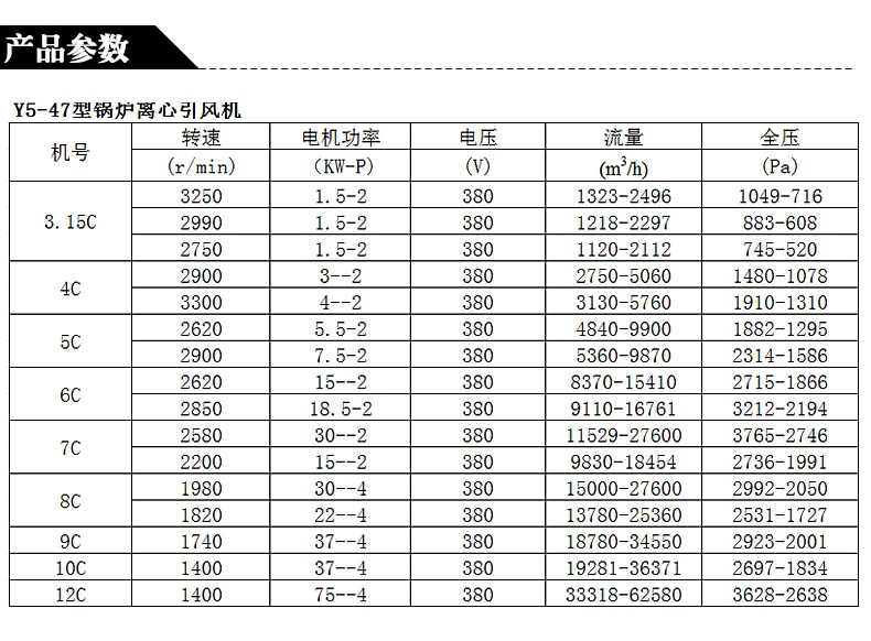 y547锅炉离心引风机耐高温锅炉风机厂房通风机皮带传动引风6c185kw2p