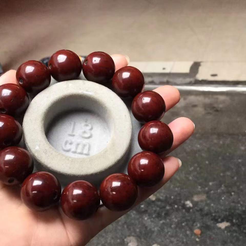 妙聚福正圆黑金紫金鼠光珠佛珠手串男女鼠原籽精品手串14mm