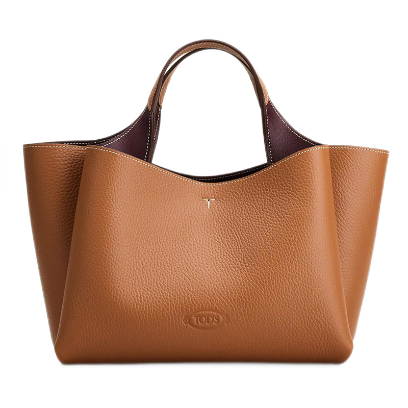 tods托德斯女士单肩包多色可选皮质手提包正面压印品牌标志手袋斜挎包