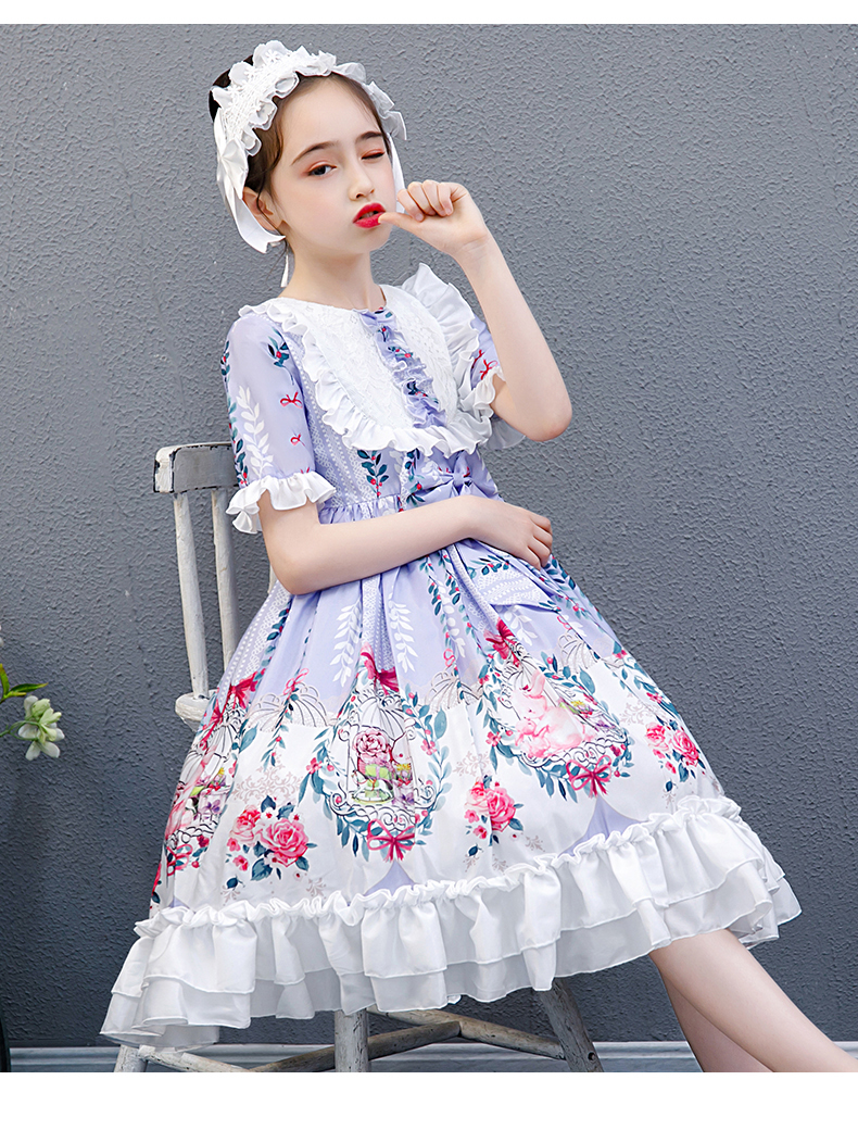 洛丽塔儿童萝莉塔女童秋季儿童洛丽塔童装lolita洋装学生公主连衣裙