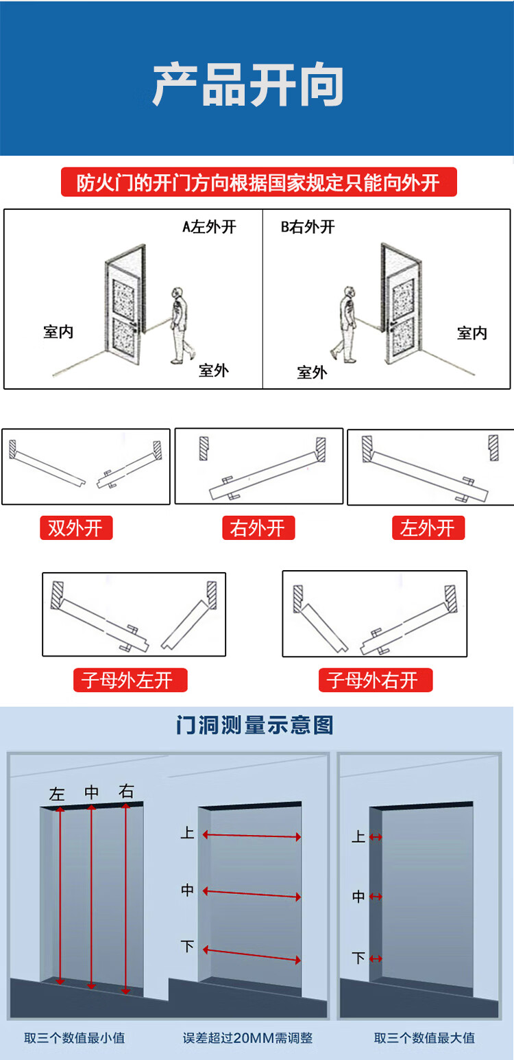 防火门现货钢制闭门器甲级乙级消防门家用木质安定制 木质防火门免漆