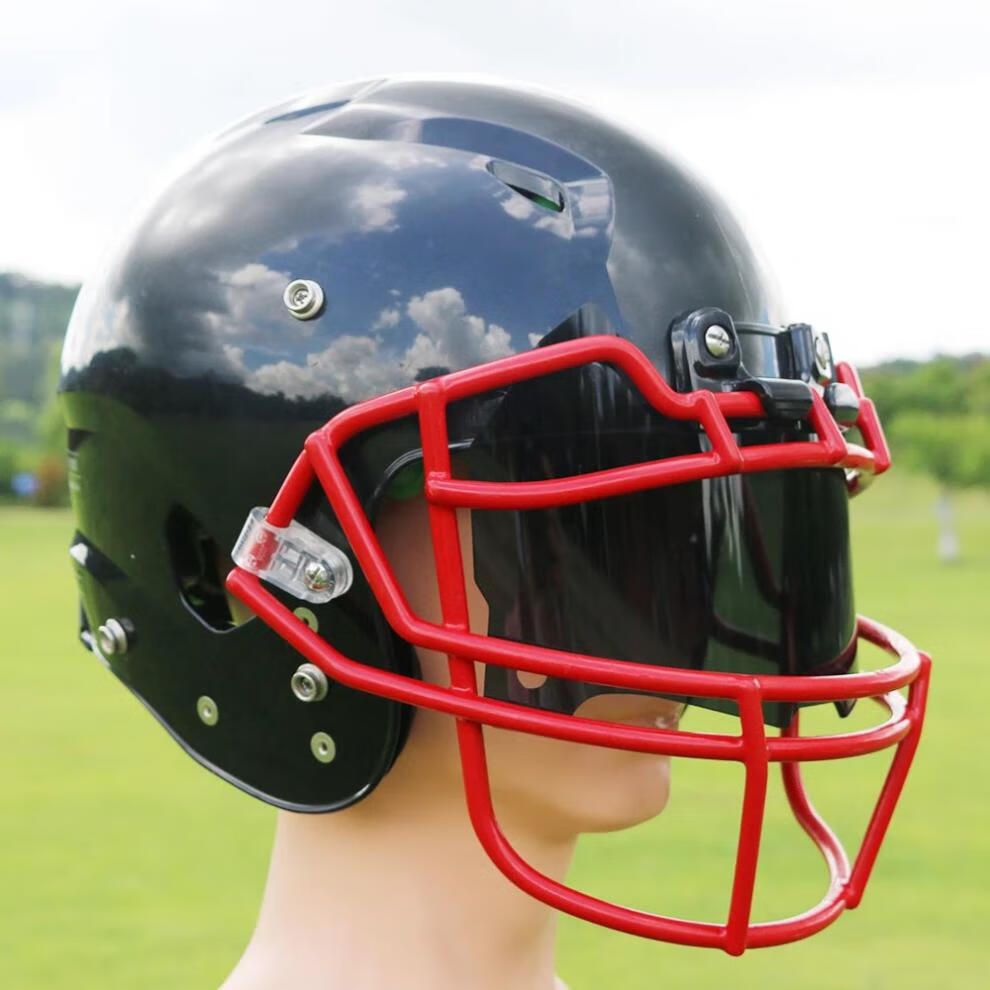 nfl美式橄榄球装备出口品质橄榄球头盔护目镜防紫外运动装备面罩通用