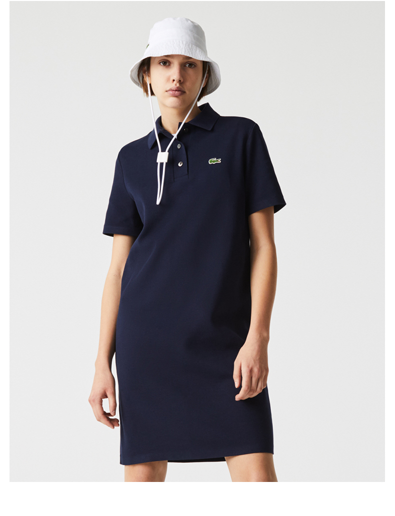 lacoste法国鳄鱼女装22春季新款法式透气短袖polo连衣裙女ef1887166