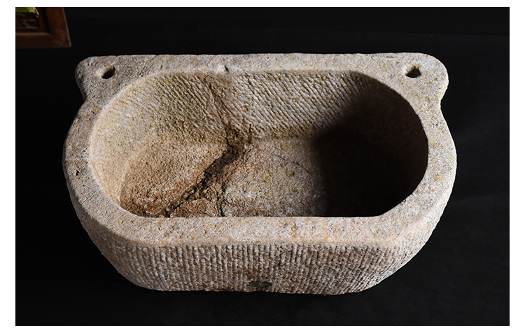 【可开票】精品汉白玉石槽老石缸仿古石盆鱼缸石头花盆庭院阳台户外