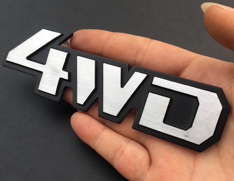 四驱4wd车标车贴四轮驱动车身贴尾标尾箱字标装饰贴粘贴款梯形4wd黑色