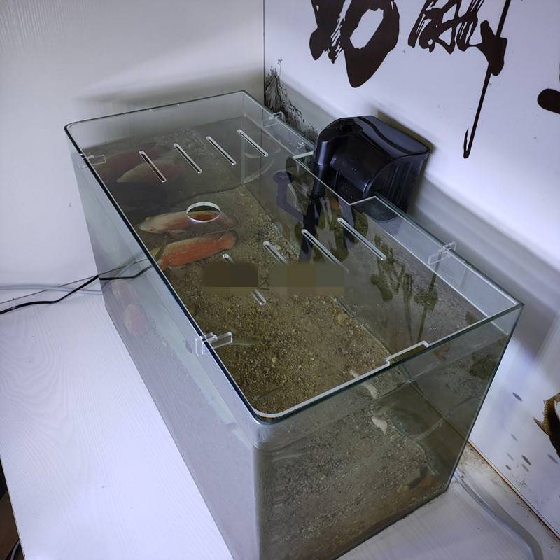 鱼缸盖板定制鱼缸盖板盖子防跳网鱼缸上盖顶盖推拉鱼缸盖板托架透明