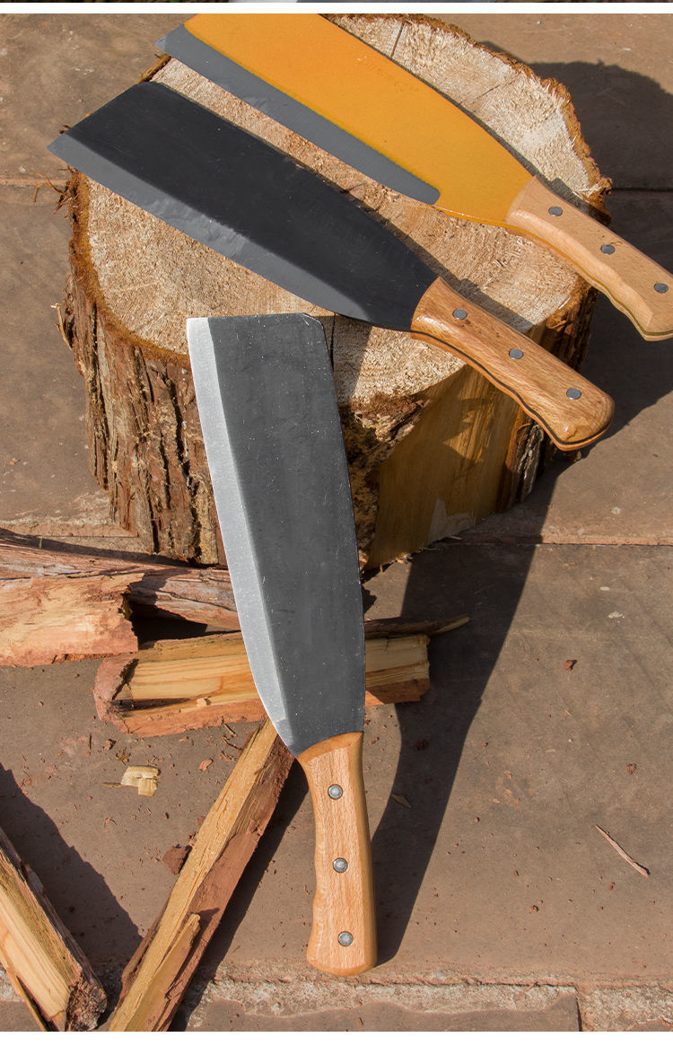 砍柴刀高品质柴刀锋利锰钢手工锻打淬火劈柴刀直刀弯刀开路刀农用家用