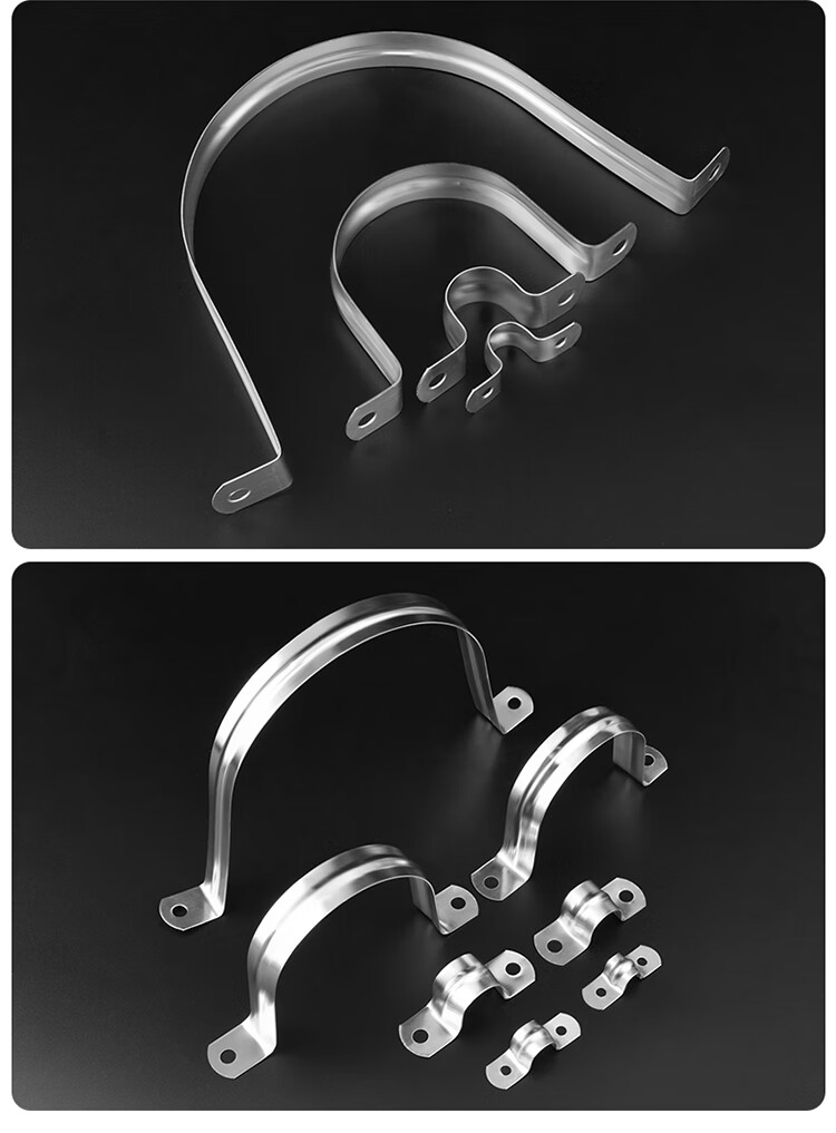 不锈钢u形管卡 管夹 管支架管扣喉箍水管夹u型骑马卡抱箍马鞍管卡