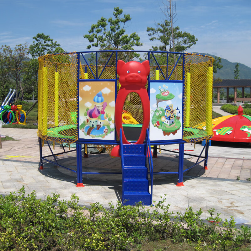 定制幼儿园室内蹦床淘气堡儿童乐园游乐场带护网室外大型跳跳床蹦蹦床