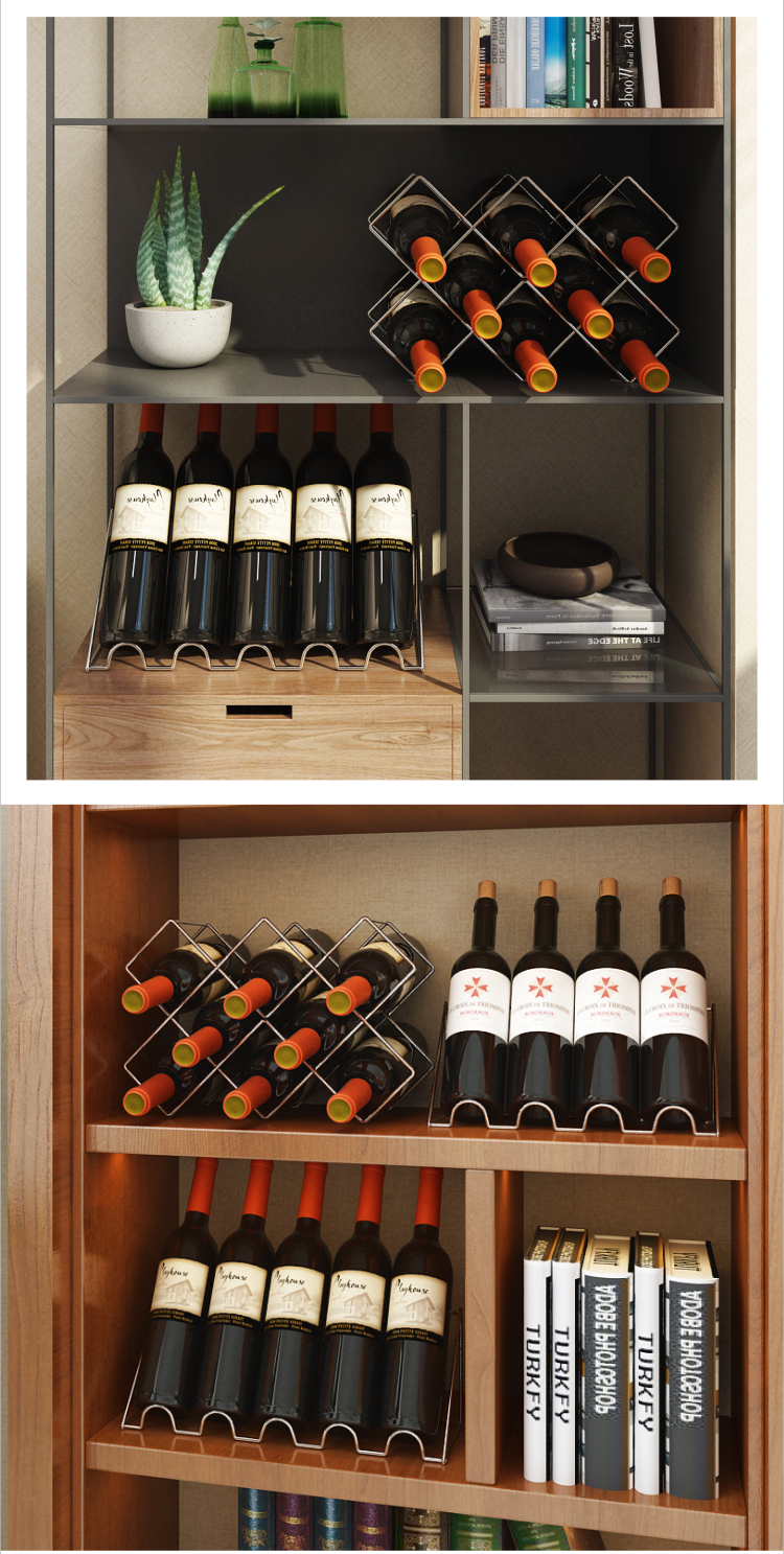 红酒架子白酒酒架斜放葡萄酒展示酒托酒柜吧台酒瓶摆件铁艺置物架子