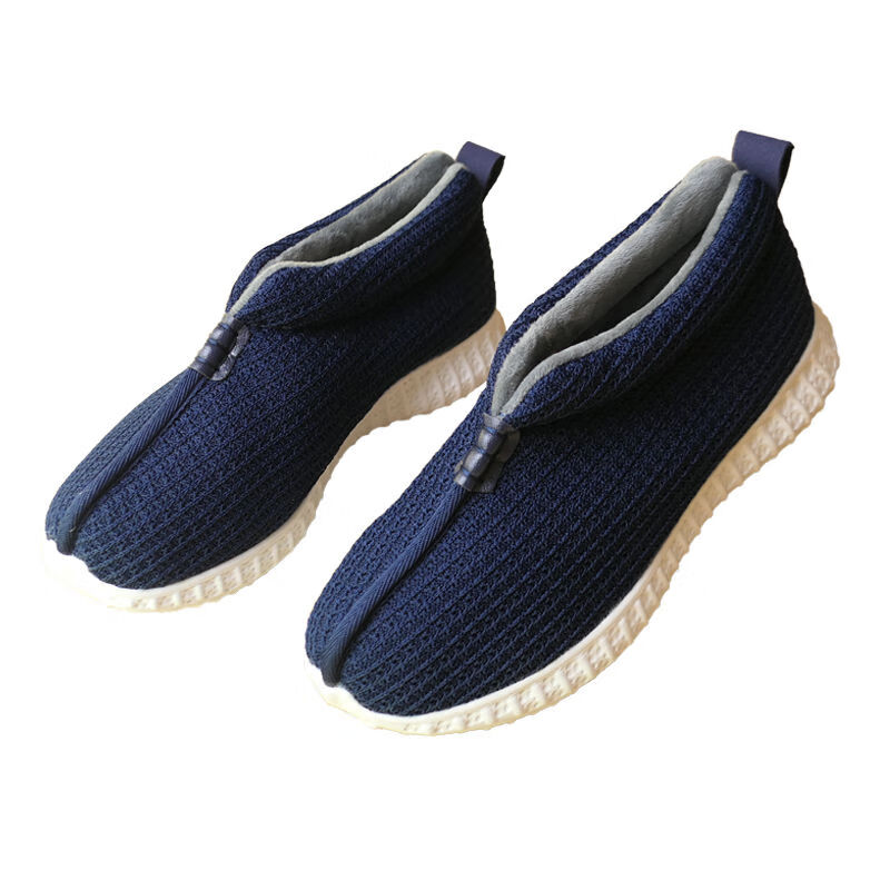 净心僧鞋男女款冬季保暖和尚鞋出家人鞋软底防滑棉鞋加绒禅修鞋 藏青