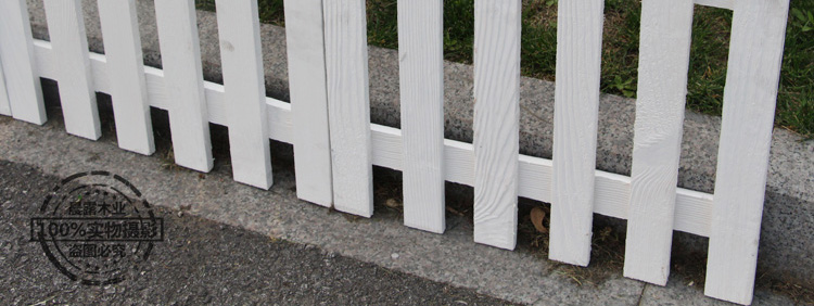 平底款白色防腐木护栏栅栏木栅栏围墙白色小栅栏花园别墅木头栅栏防腐