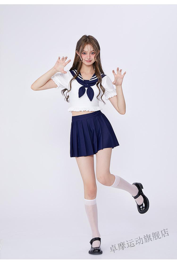 【夏季上新】假面猫 jk制服分体泳衣女遮肚显欲风少女学生保守泡温泉