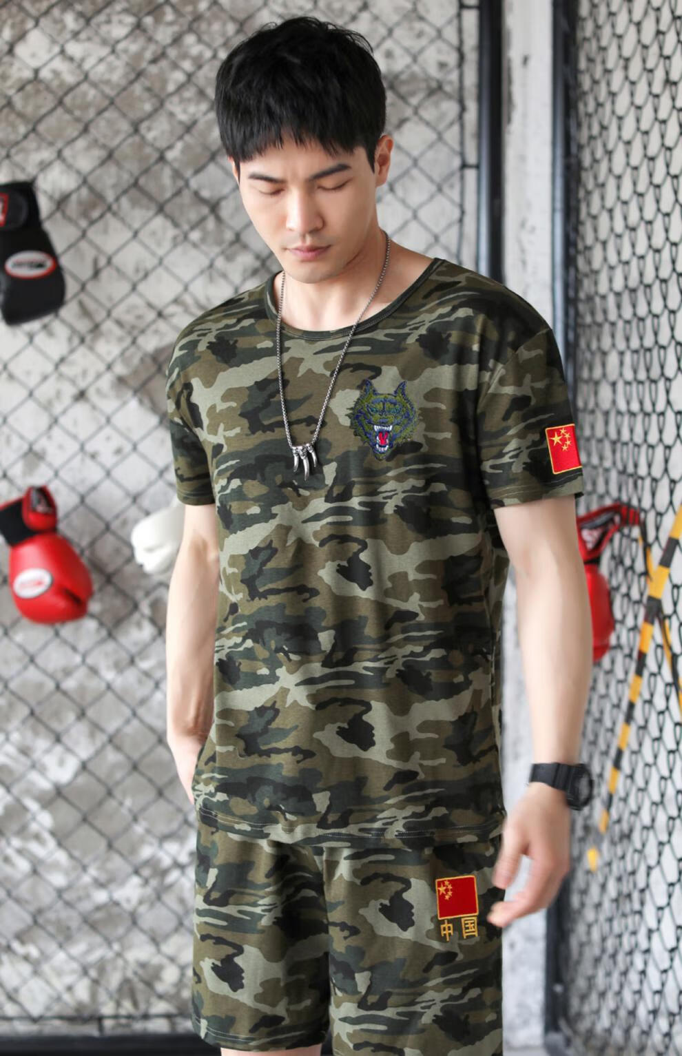 军训服t恤军衣服装迷彩短袖t恤刺绣中国纯绵弹力特种军兵夏季军训服军