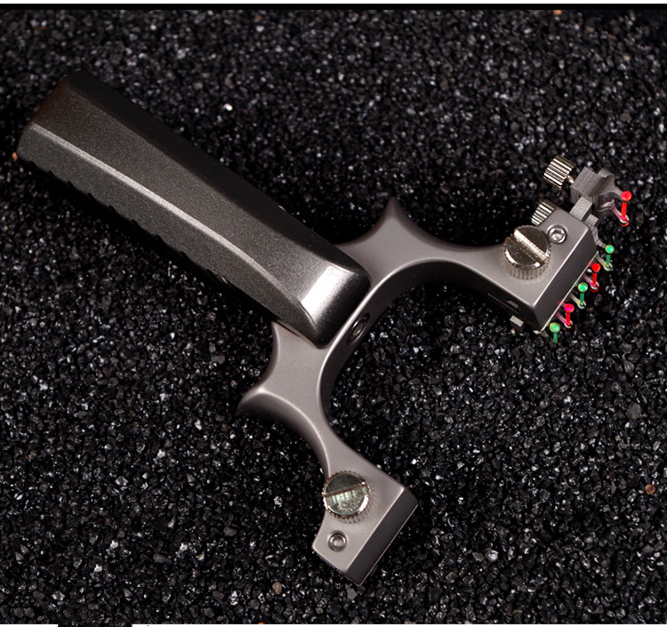 高端钛合金21钛合金扁皮弹弓高精度惊雷快压弓阿拉善石蓝奇策户外惊魂