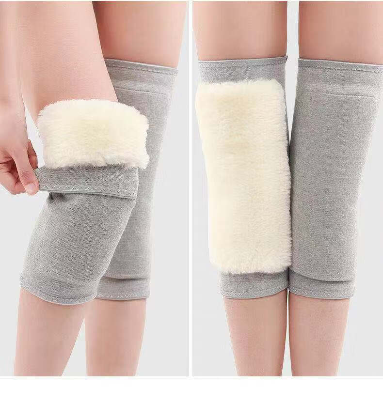 护漆保暖羊毛冬季护膝加绒老寒腿男女老人通用膝盖防寒骑车防风普通绒