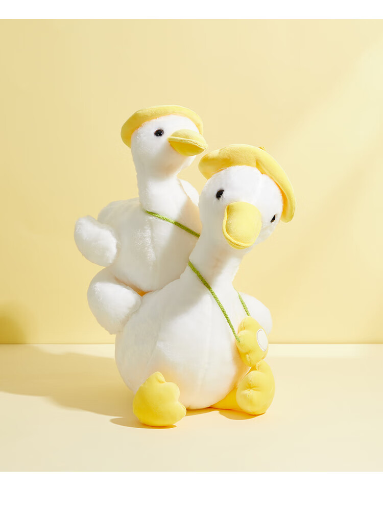 thegreenparty 坐姿背包鸭呆萌可爱小黄帽卧室送礼礼物毛绒玩具 坐姿