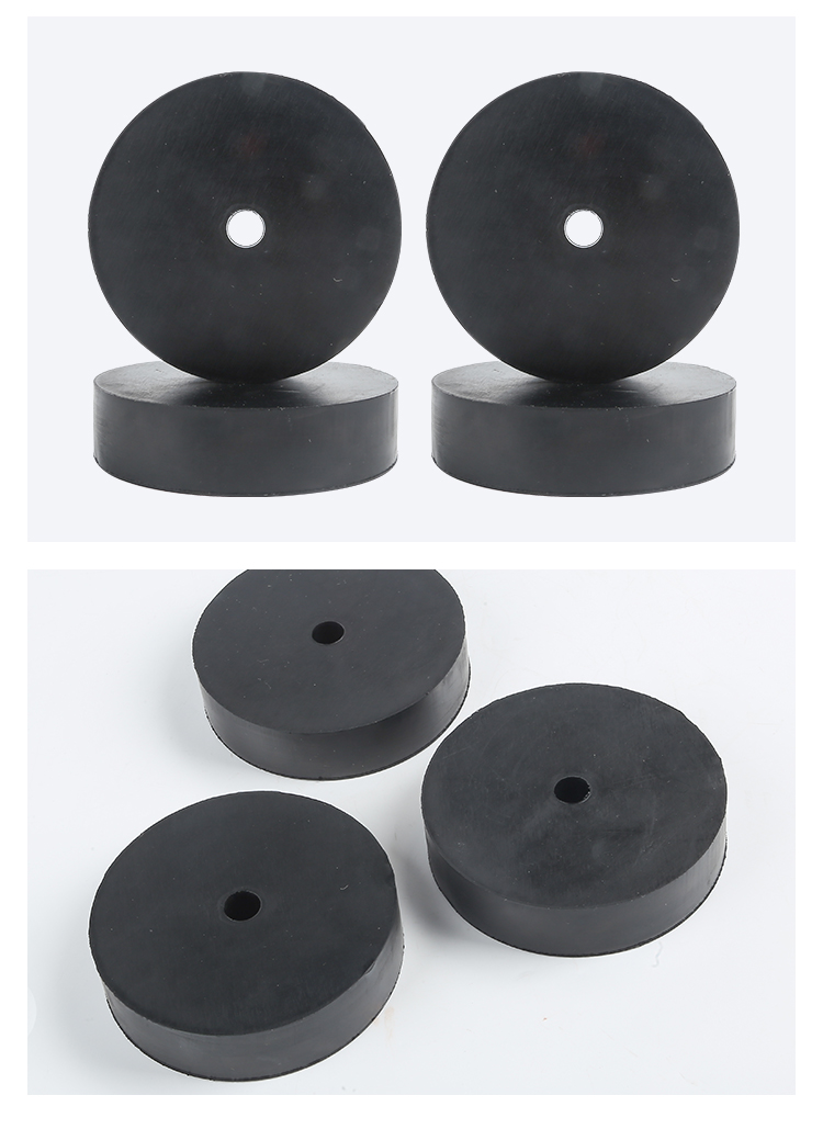 圆形橡胶垫高弹减震胶垫水泵缓冲垫空调外机工业机械设备垫高块外径50