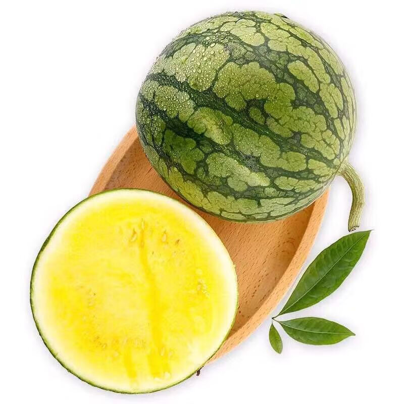 新鲜黄心西瓜4颗装 单只3-4斤精选装整箱 黄瓤西瓜 当季 新鲜水果