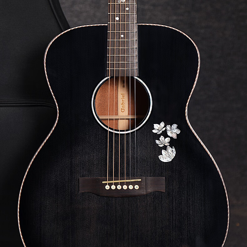 加百列吉他单板民谣木吉他grdm桃花芯面单民谣电箱加振震品质定制款