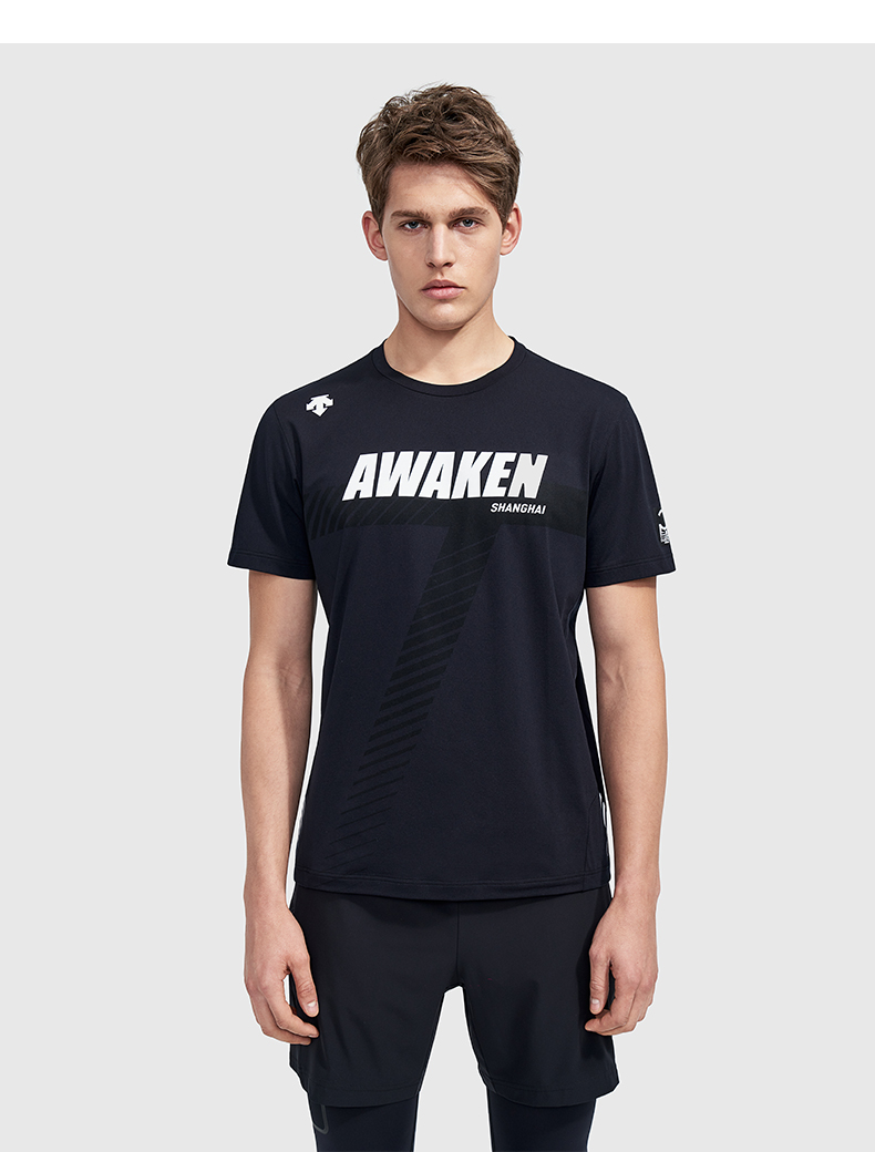 descente迪桑特awakenshanghai铁三限定系列tough面料短袖t恤红色rdxl