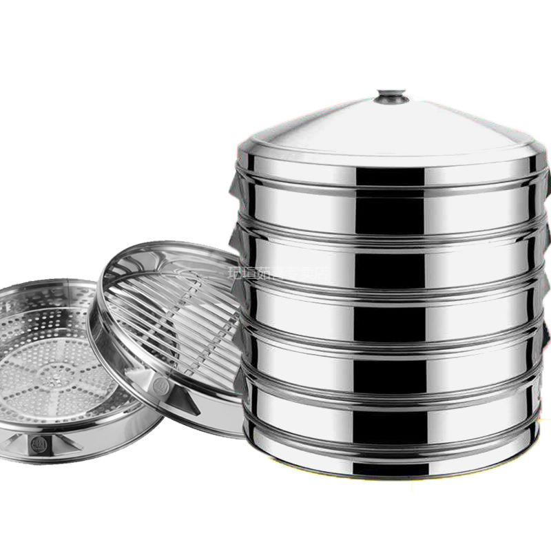 蒸馍锅家用插电大号无磁不锈钢加厚蒸笼加高蒸笼蒸包子蒸笼家用多层