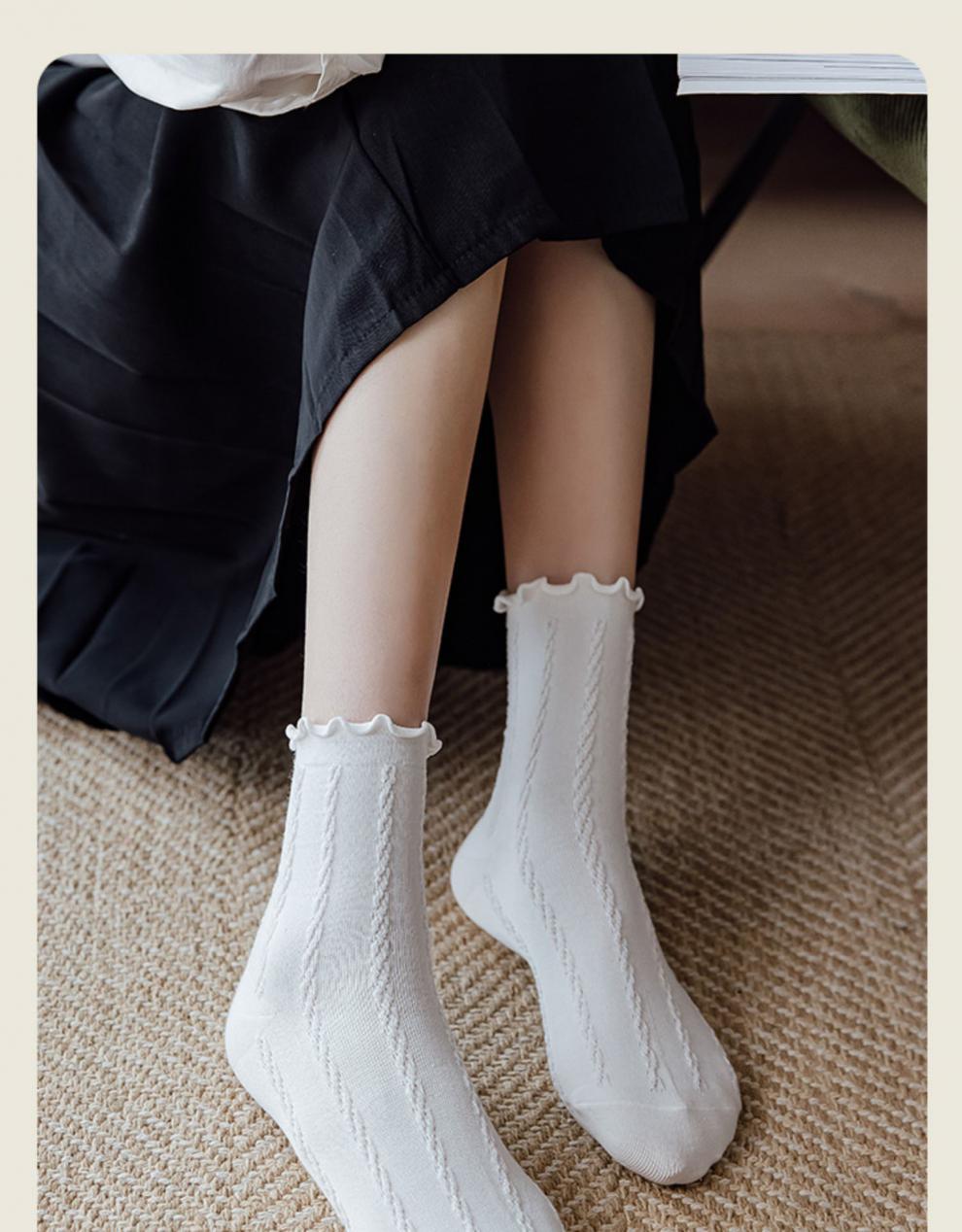猫人jk袜子女可爱日系夏季薄款学院风lolita玛丽珍白色蕾丝花边袜女生