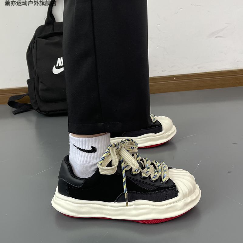 三原康裕溶解鞋ins原创厚底男鞋休闲黑红运动鞋子男女潮 官方旗舰黑