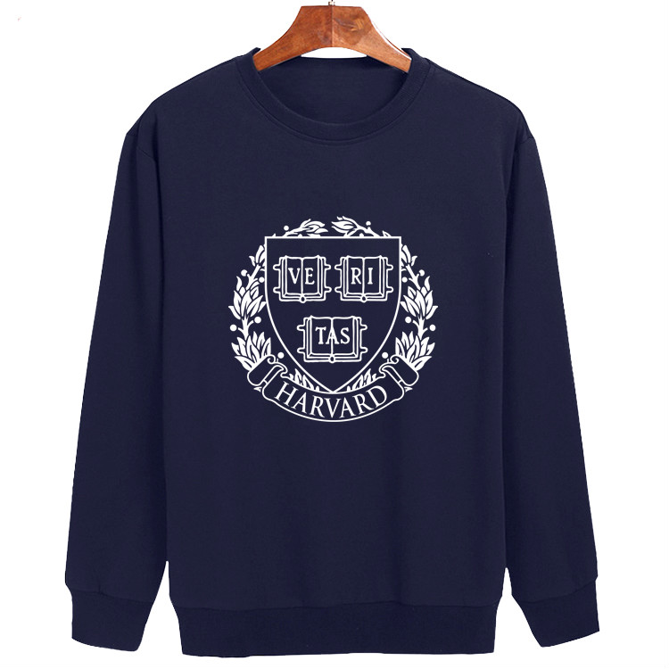 美国哈佛大学校徽卫衣圆领套头纪念品秋季宽松大码加绒情侣外套潮定制