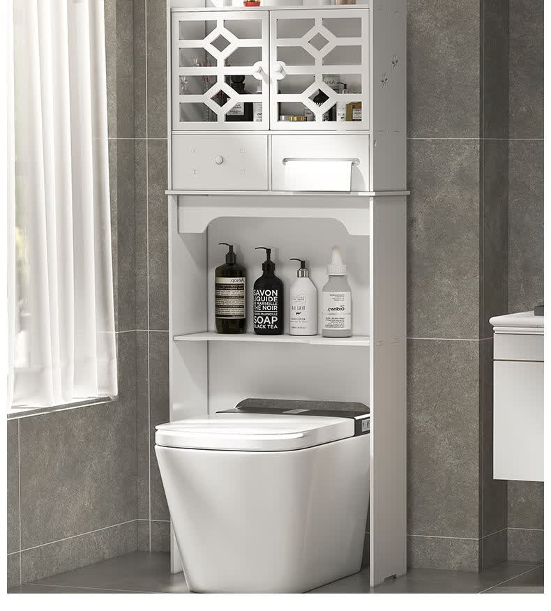 裴佳免打孔卫生间马桶架置物架落地多层洗手间浴室架子马桶上置物架