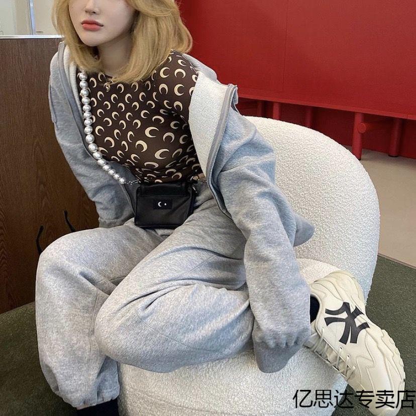 txs mlb ny夏季新款老爹鞋泫雅同款ins印花增高厚底男女学生休闲鞋 ny