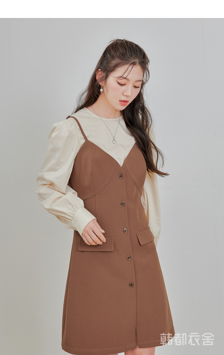 韩都衣舍气质套装裙两件套2021夏季新款叠穿搭配时尚套装女pt9810 兴