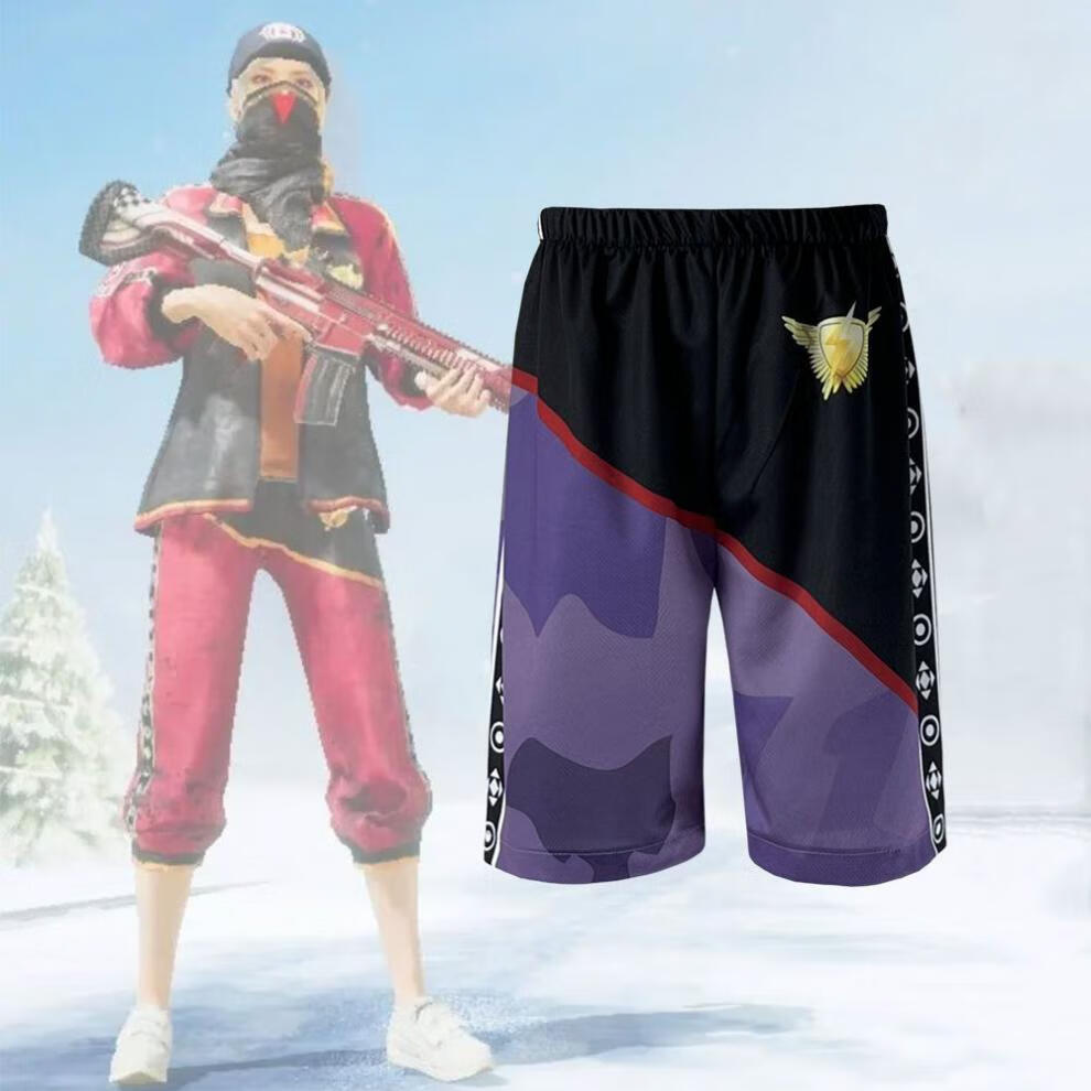 幻源和平精英巡查短袖上衣吃鸡同款s1身法裤裤子真人儿童游戏短裤套装