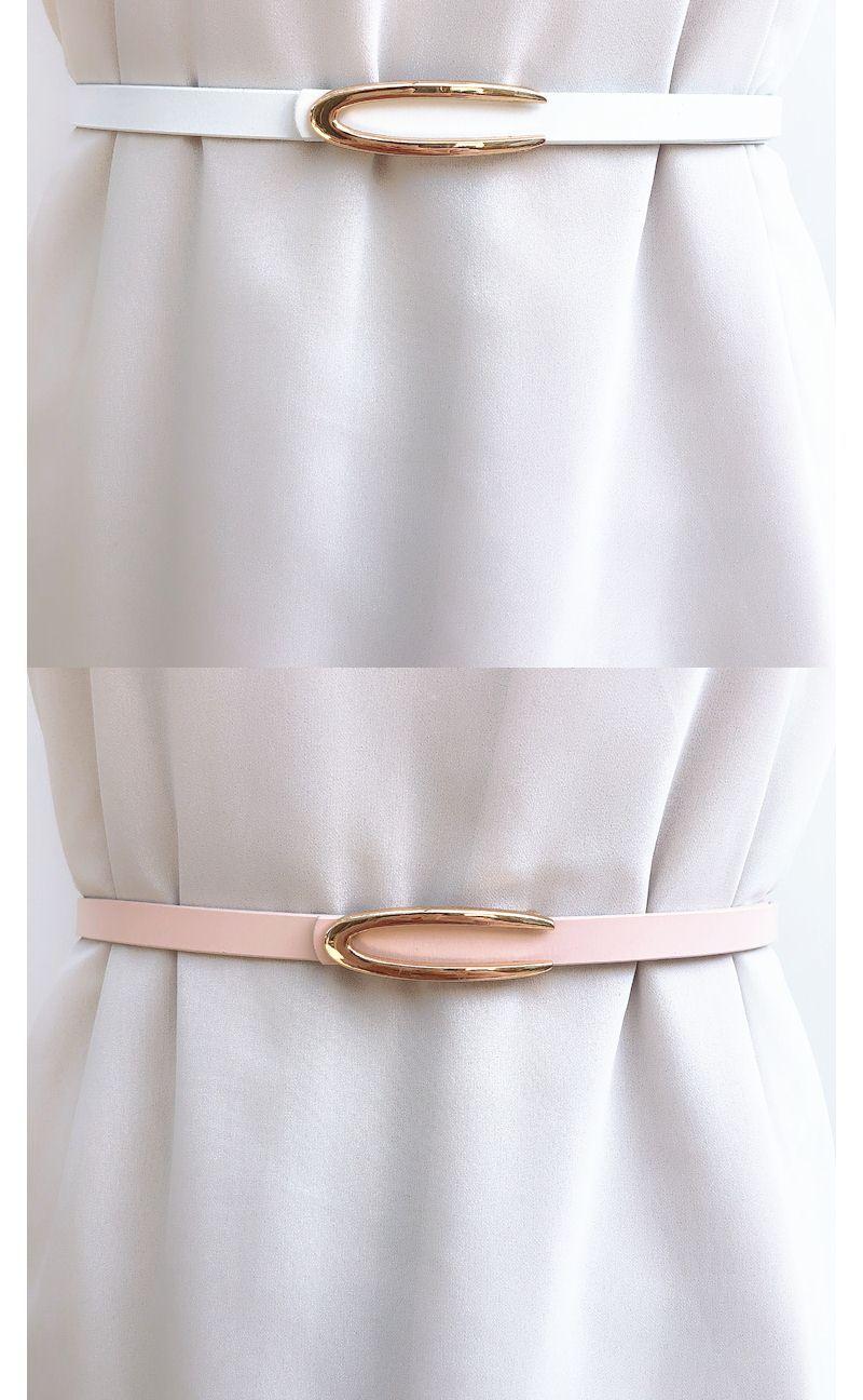 女士夏天连衣裙装饰腰带时尚简约配裙子皮带百搭裙带细腰带酒红色