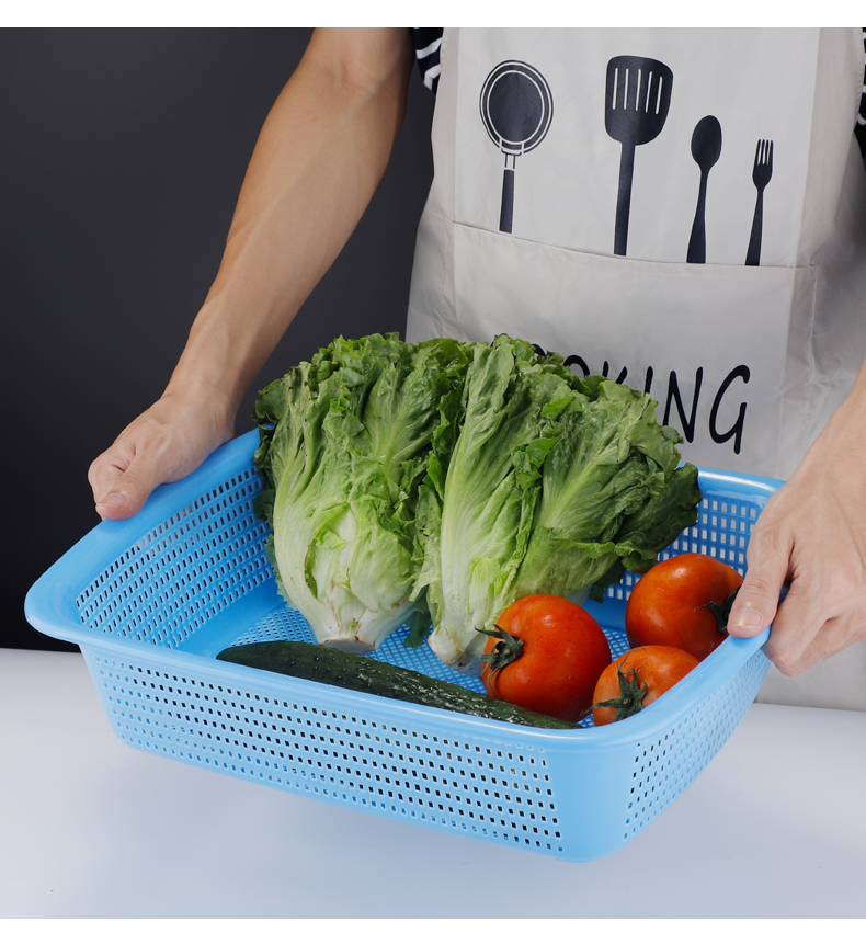 烧烤麻辣烫配菜塑料筐长方形沥水洗菜篮水果蔬菜篮子小框子收纳筐 长