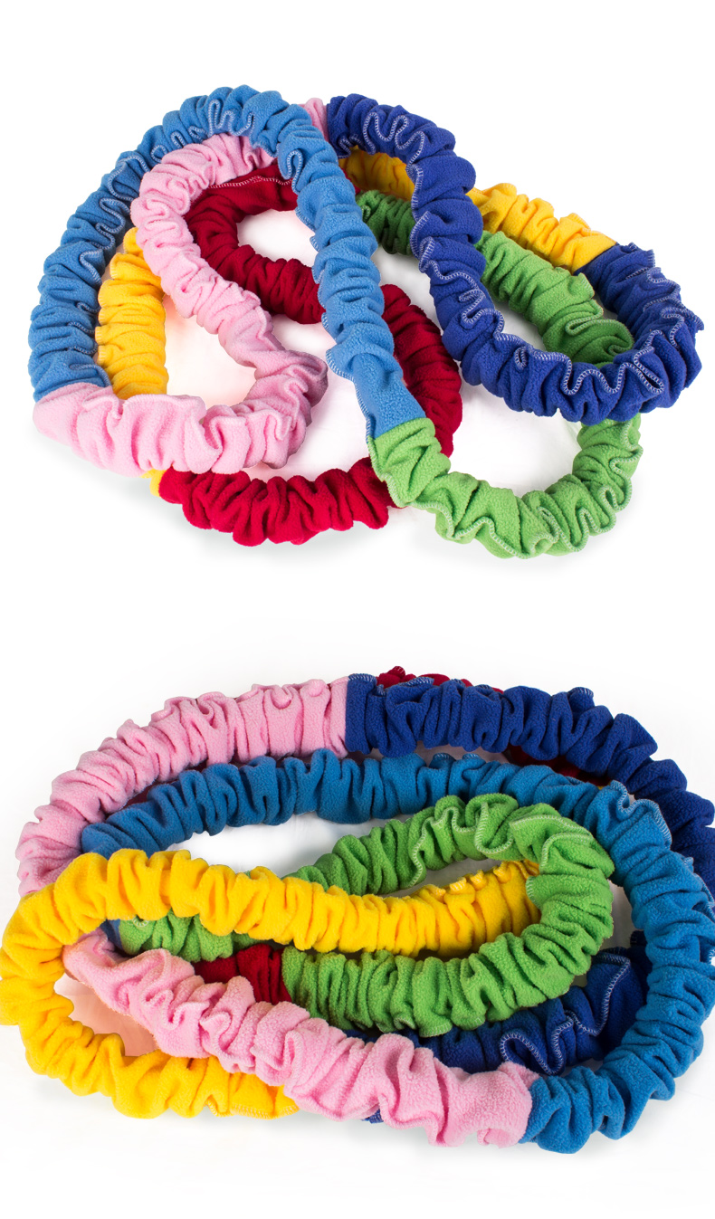 团建游戏道具东南西北跑弹力彩虹绳幼儿园子游戏拓展训练拉力圈 周长