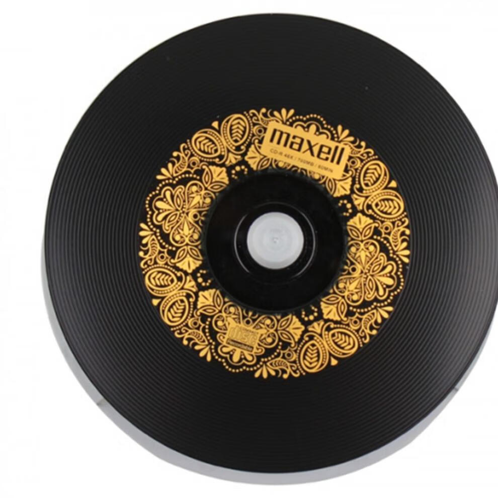 麦克赛尔黑胶cd-r光盘48速700m电脑空白mp3音乐盘cdr车载刻录光碟 红