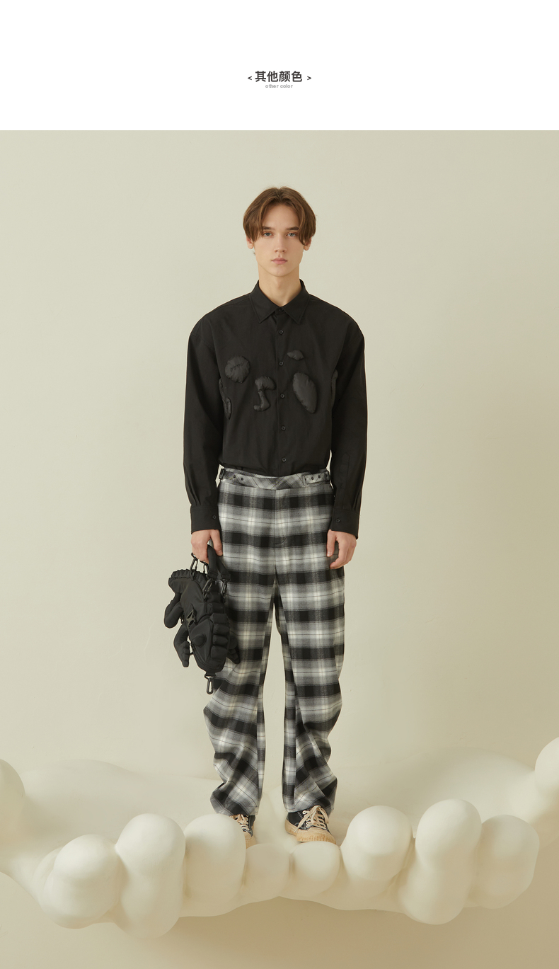 bosie rainbow21秋新款实穿不易皱休闲裤小丑灯笼裤潮5034r 黑色 l