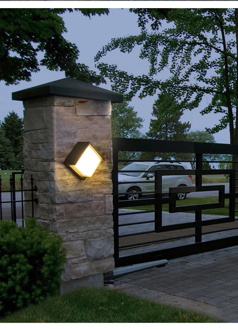 门灯阳台壁灯户外防水别墅露庭院照明超亮墙灯雷达人体感应大门灯门口