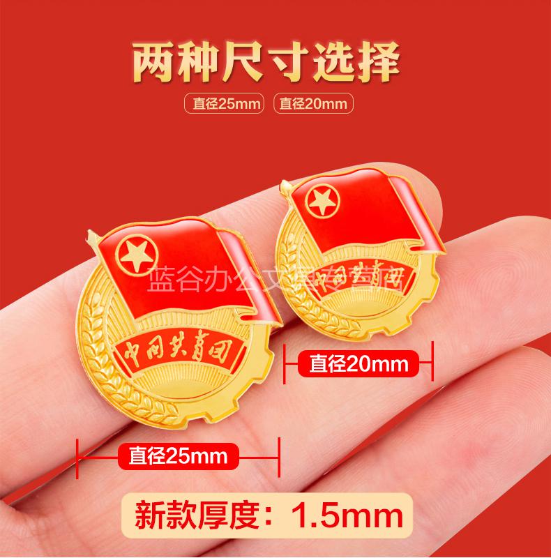 共青团团徽正版强磁铁扣别针标准型团员徽章贴纸蝴蝶磁吸胸针团旗中国