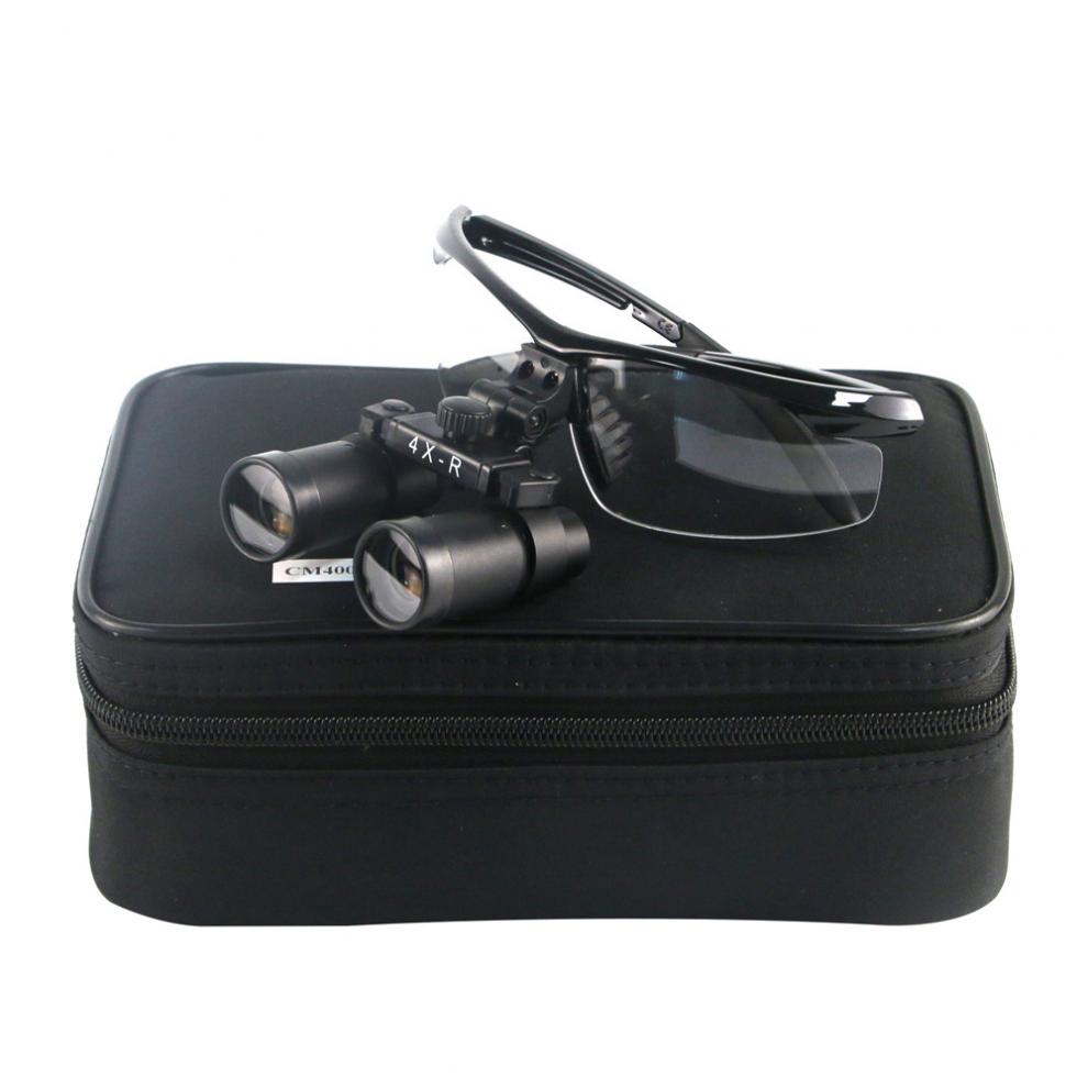 牙科口腔外科手术双目头戴眼镜式4倍6倍8倍医用放大镜黑色 4倍医用