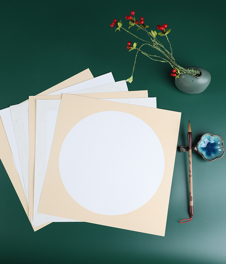 彩色大小张硬卡一纸册耐辉顿熟宣外麻内白圆形加厚卡纸3333cm10张买12