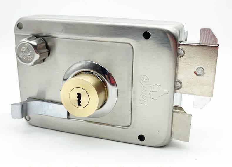 门锁室外锁子不锈钢外装门锁室外带钩锁推拉门锁木门通用锁防撬锁