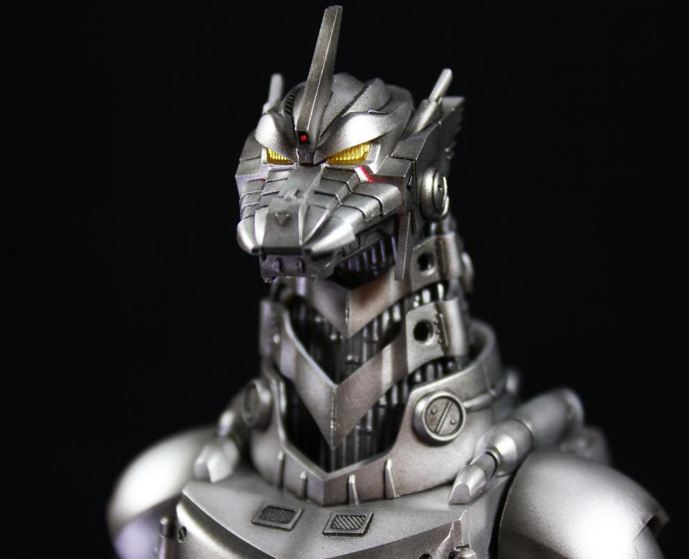 机械哥斯拉三式机龙手办 机械哥斯拉三式机龙全身喷涂 shm品川终决战