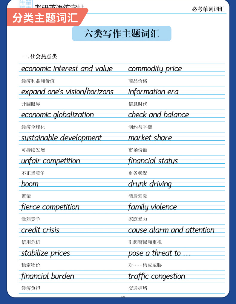 麒柠2021高中英语字帖衡水体英文字体字帖手写印刷体英语写作练字高一
